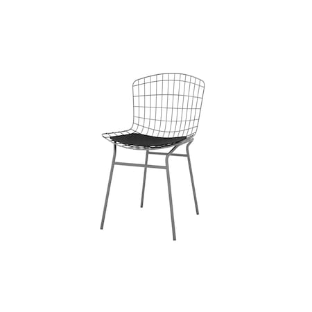 Madeline Chair, Charcoal Grey And Black